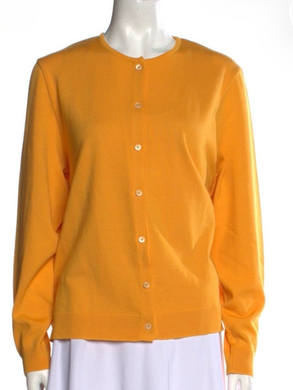 St. James 100% Wool Lightweight yellow/gold Cardigan. Sz. XL